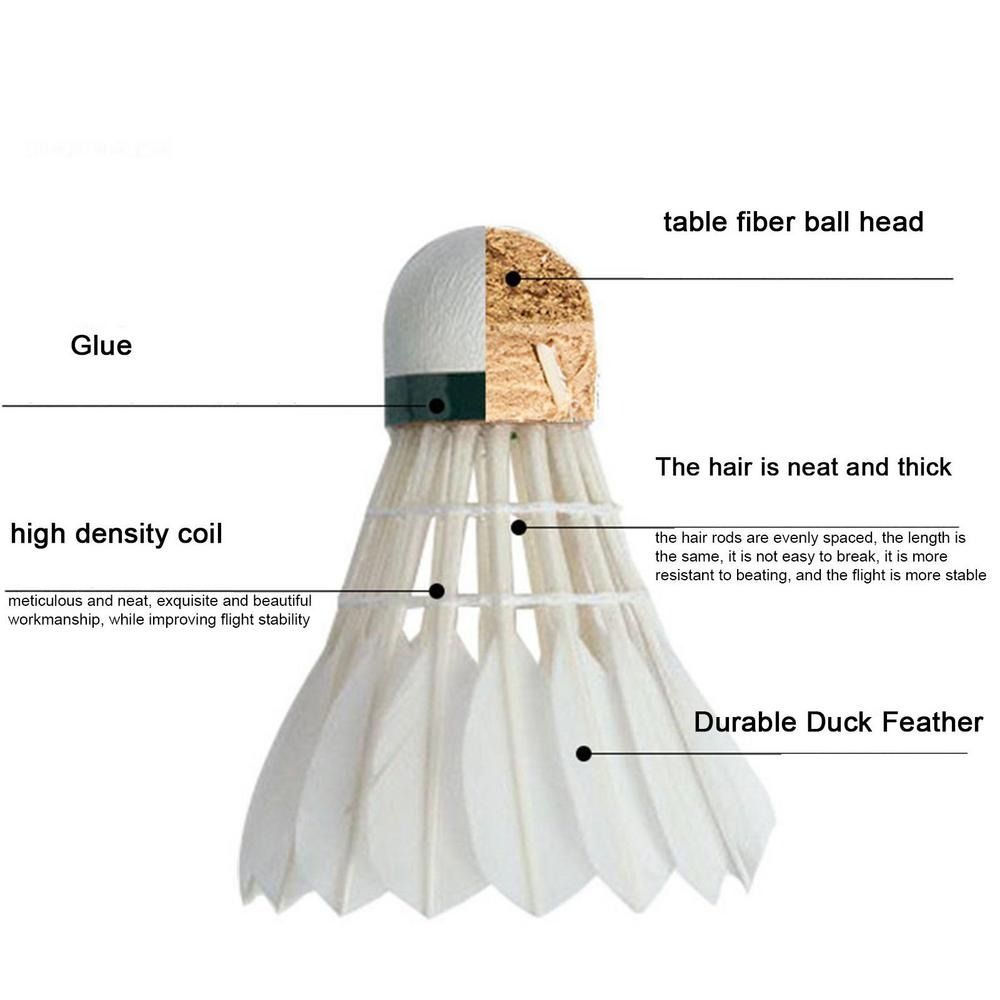 3/6/12 قطعة من كرات الريشة الط - مراجعة Feather Shuttlecock وسعره
